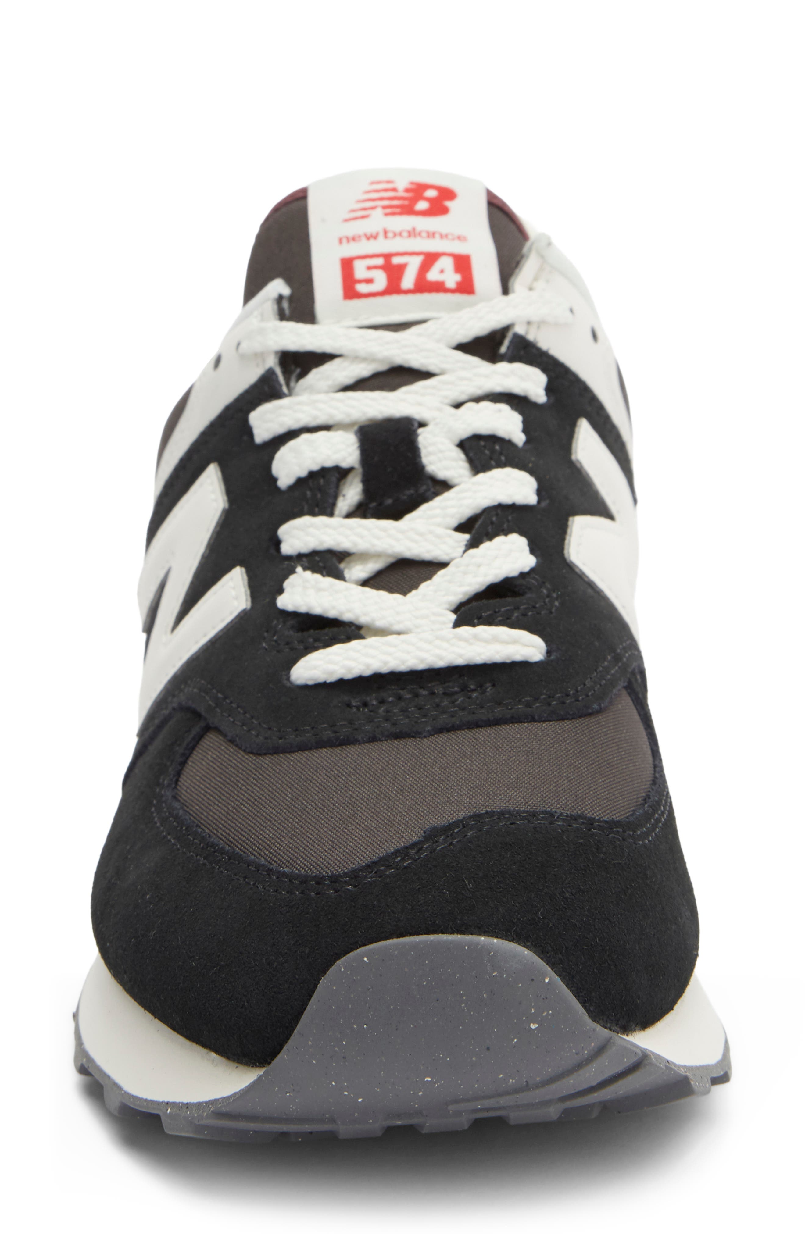 New Balance 574 Sneaker, Alternate, color, Black/ White