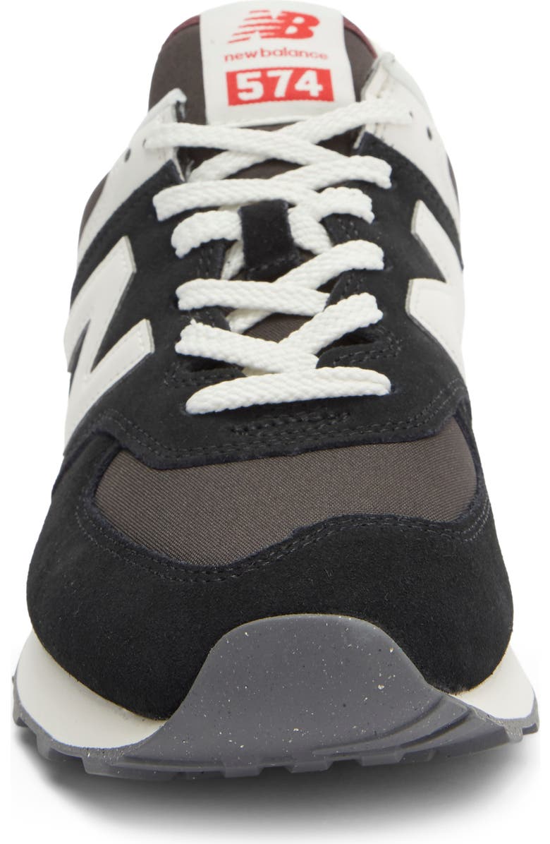 New Balance 574 Sneaker, Alternate, color, Black/ White