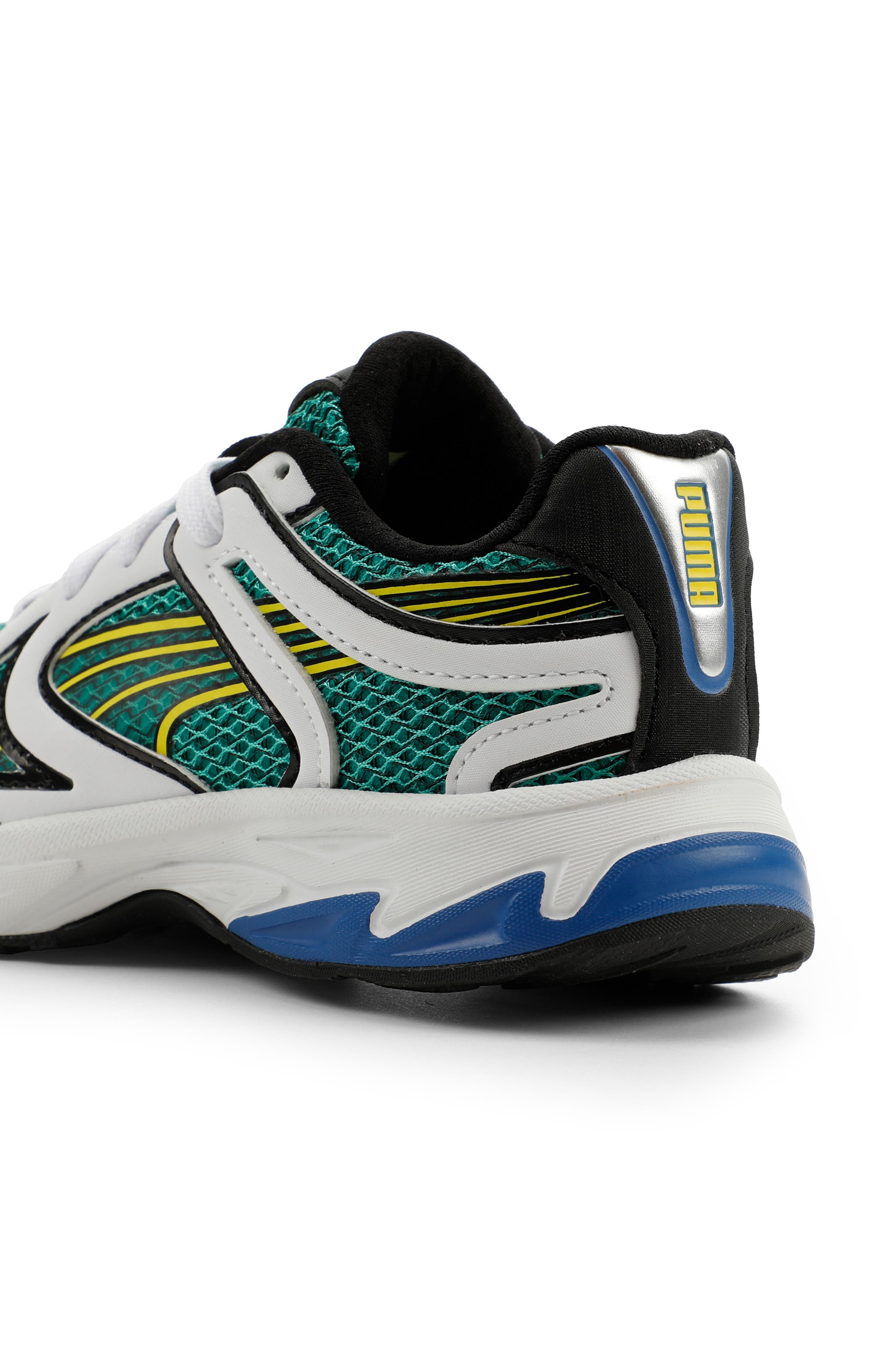 Kids' Skyjet Sneaker, Alternate, color, PUMA WHITE/ GREEN/ LEMON