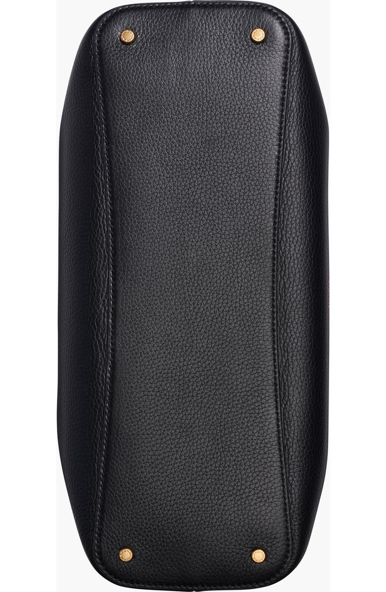 Donna Karan New York Satin Leather Satchel, Alternate, color, Black/Gold