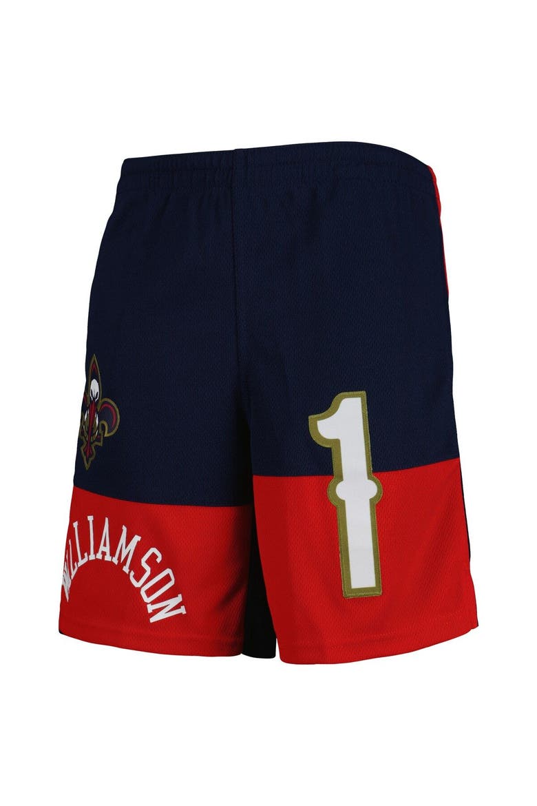 Youth Zion Williamson Navy New Orleans Pelicans Pandemonium Name & Number Shorts, Alternate, color, Navy