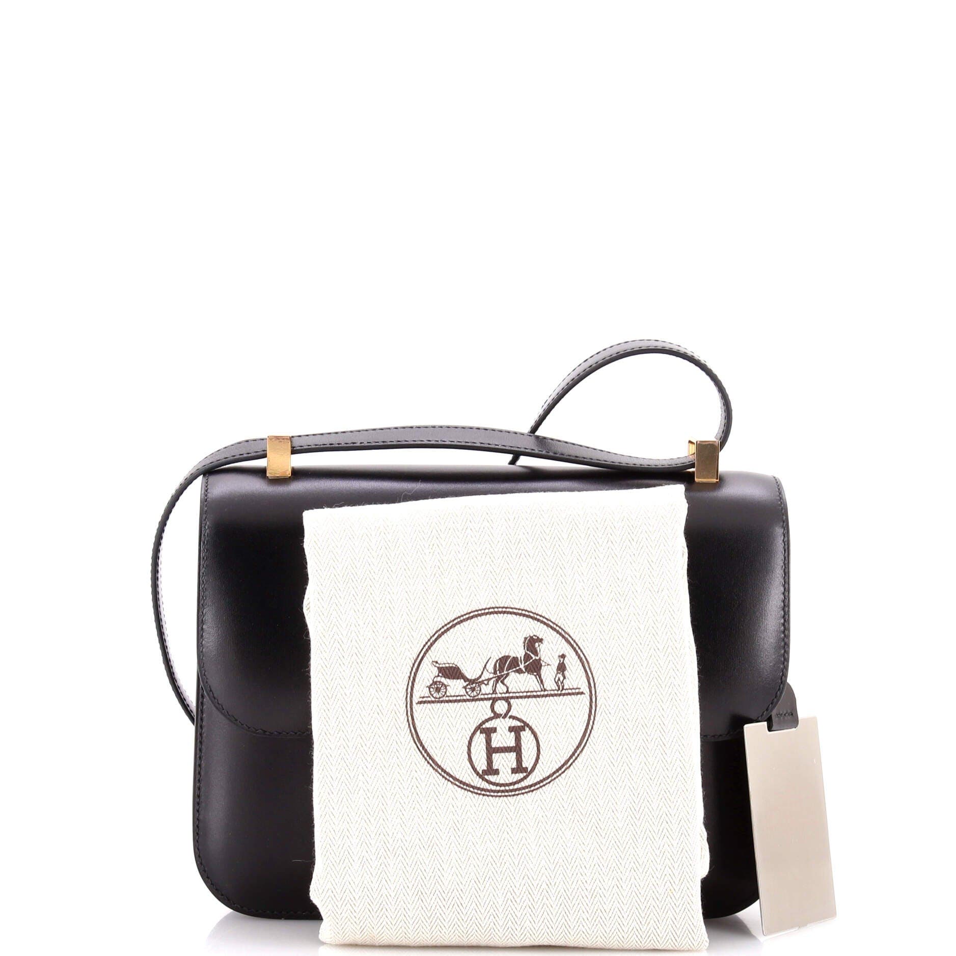 Pre-Owned Hermes Constance NM Bag Box Calf 24, Alternate, color, Noir