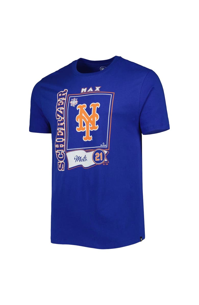 '47 Men's '47 Max Scherzer Royal New York Mets Super Rival Player T-Shirt, Alternate, color, 