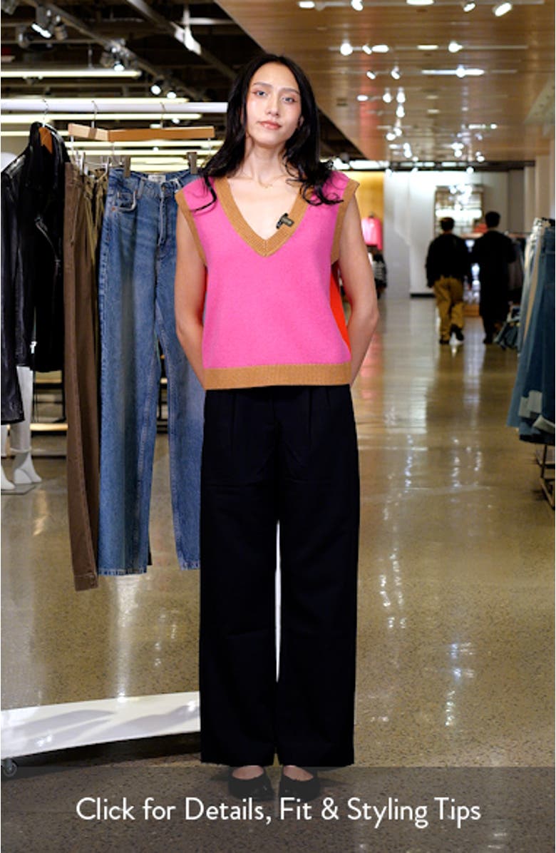 Olivia Colorblock Merino Wool Sweater Vest, sales video thumbnail