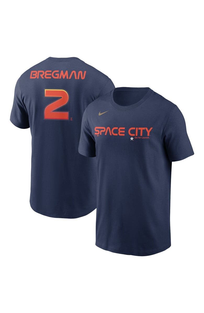 Nike Men's Nike Alex Bregman Navy Houston Astros City Connect Name & Number T-Shirt, Main, color, 