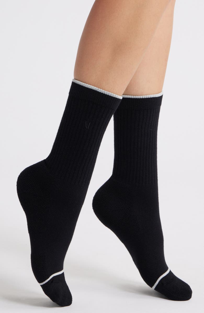 Vuori V1 Crew Socks, Main, color, Black