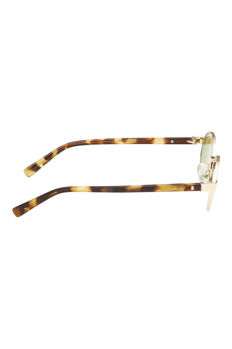 51mm Oval Sungalsses, Alternate, color, GOLD / SOLID GREEN LENS