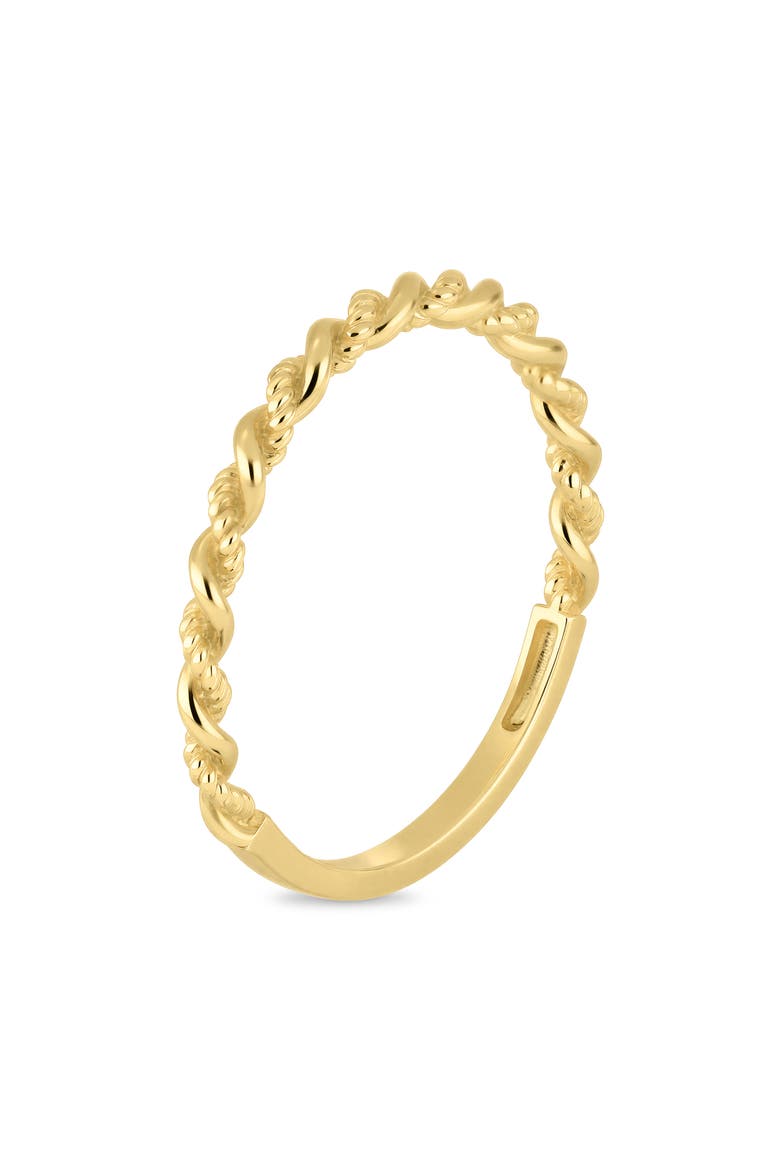 14k Gold Stackable Twisted Ring, Alternate, color, 14KY