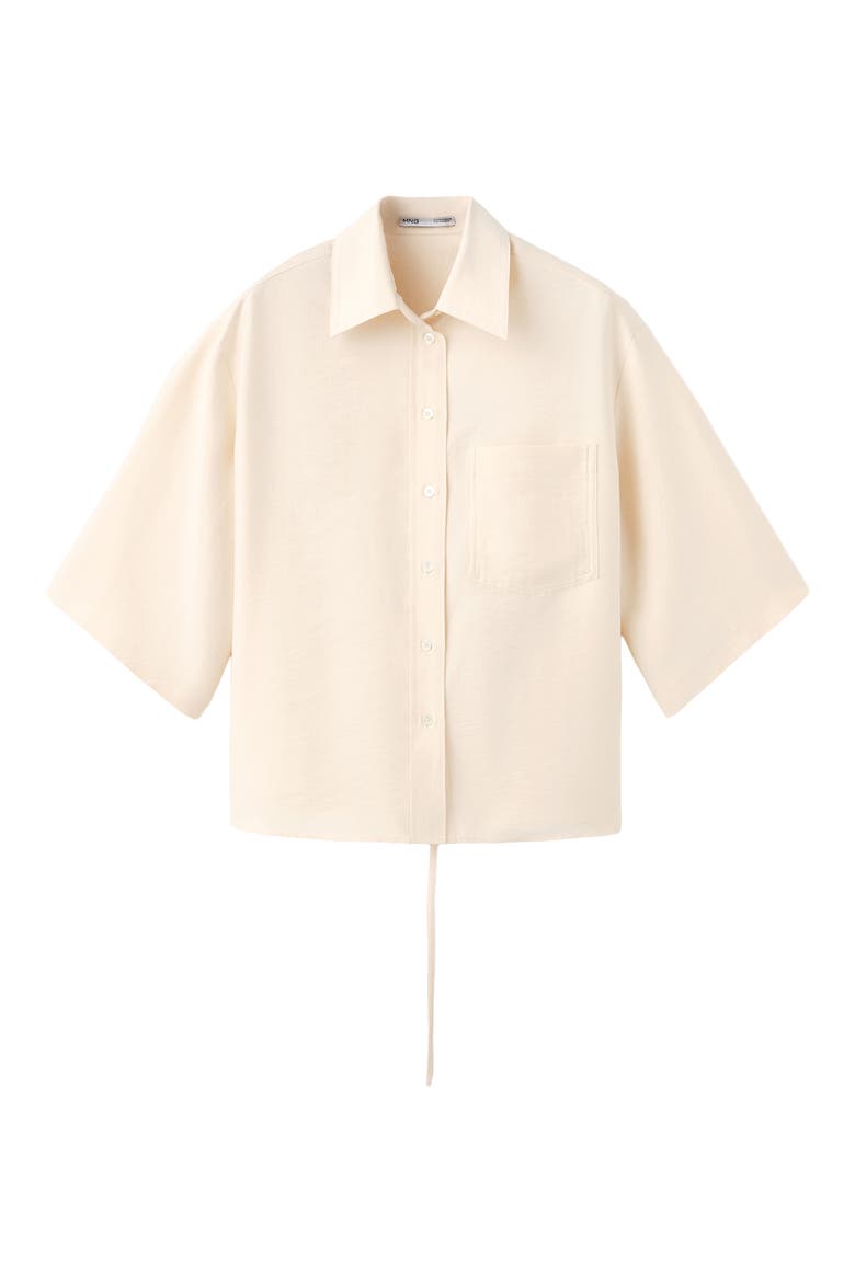 Oversize Button-Up Shirt, Main, color, ECRU