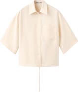 MANGO Oversize Button-Up Shirt