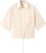 MANGO Oversize Button-Up Shirt