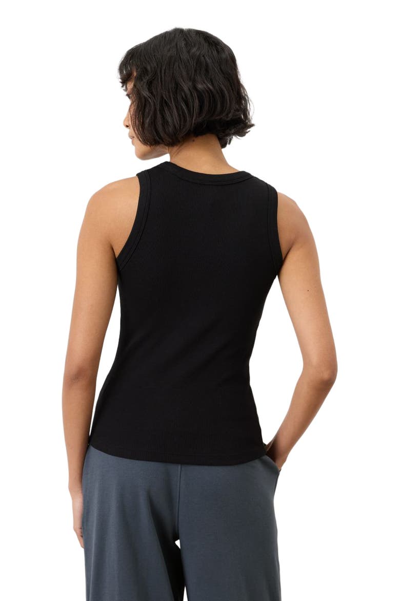 Perfect Rib Layering Tank Made With Organic Cotton, Alternate, color, Black