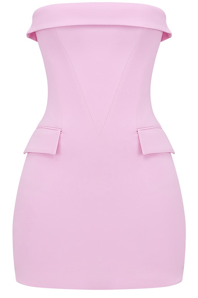 Naia Strapless Minidress, Alternate, color, PIROUTTE