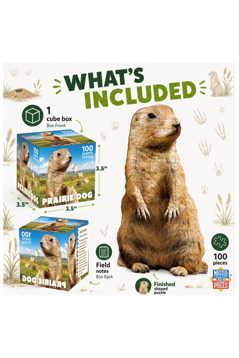 Prairie Dog 100 Piece Shaped Puzzle, Alternate, color, Multicolor