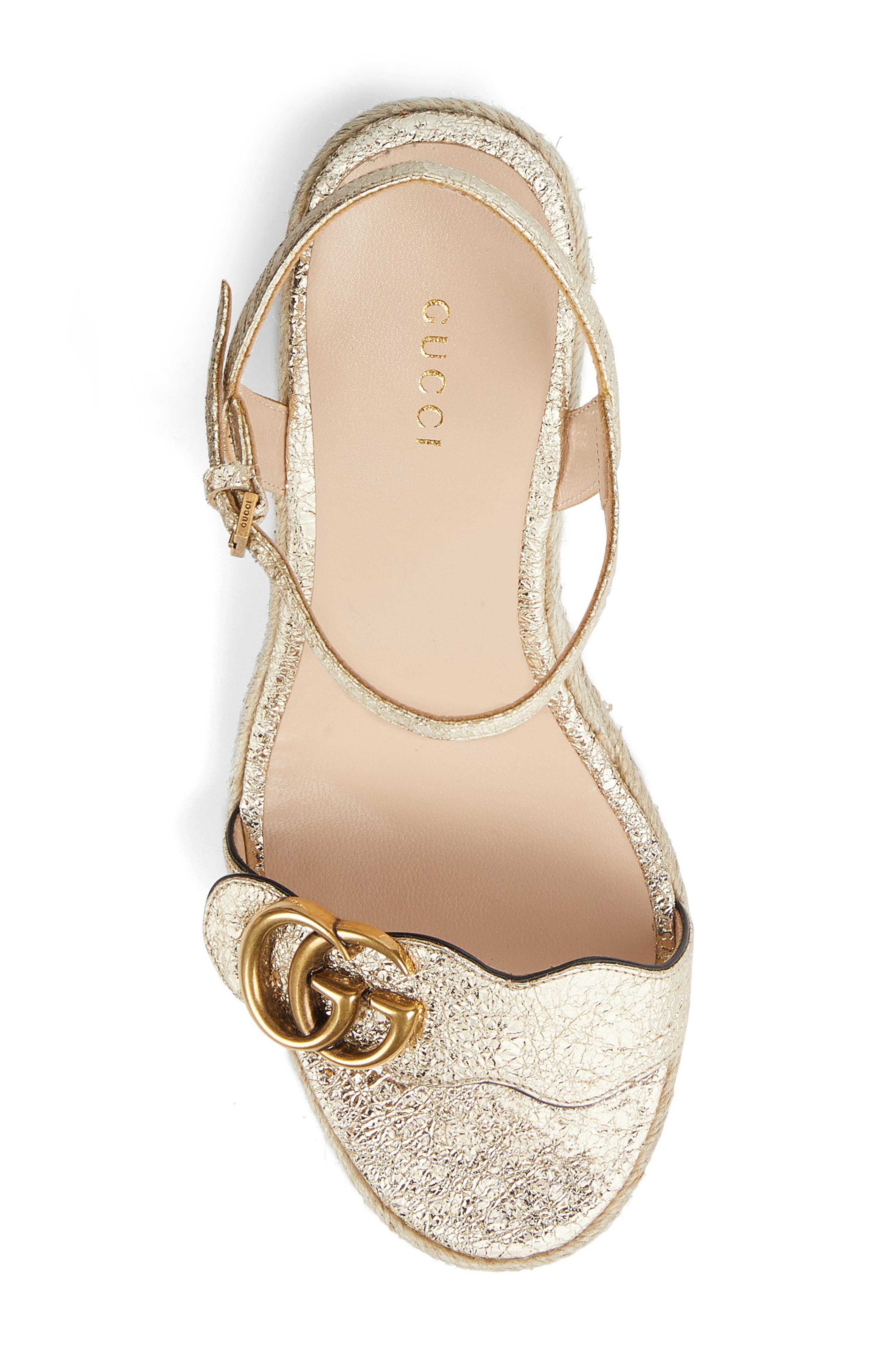 Gucci Aitana Espadrille Wedge Sandal, Alternate, color, 