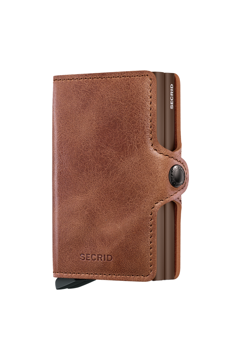 Twinwallet Vintage, Main, color, Cognac