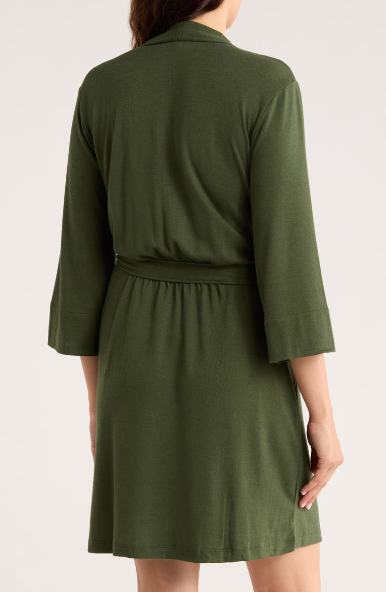 PJ Salvage Reloved Lounge Robe, Alternate, color, Dark Olive