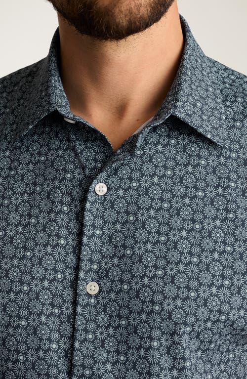 Bonobos Sun Print Tech Short Sleeve Button-up Shirt In Blue