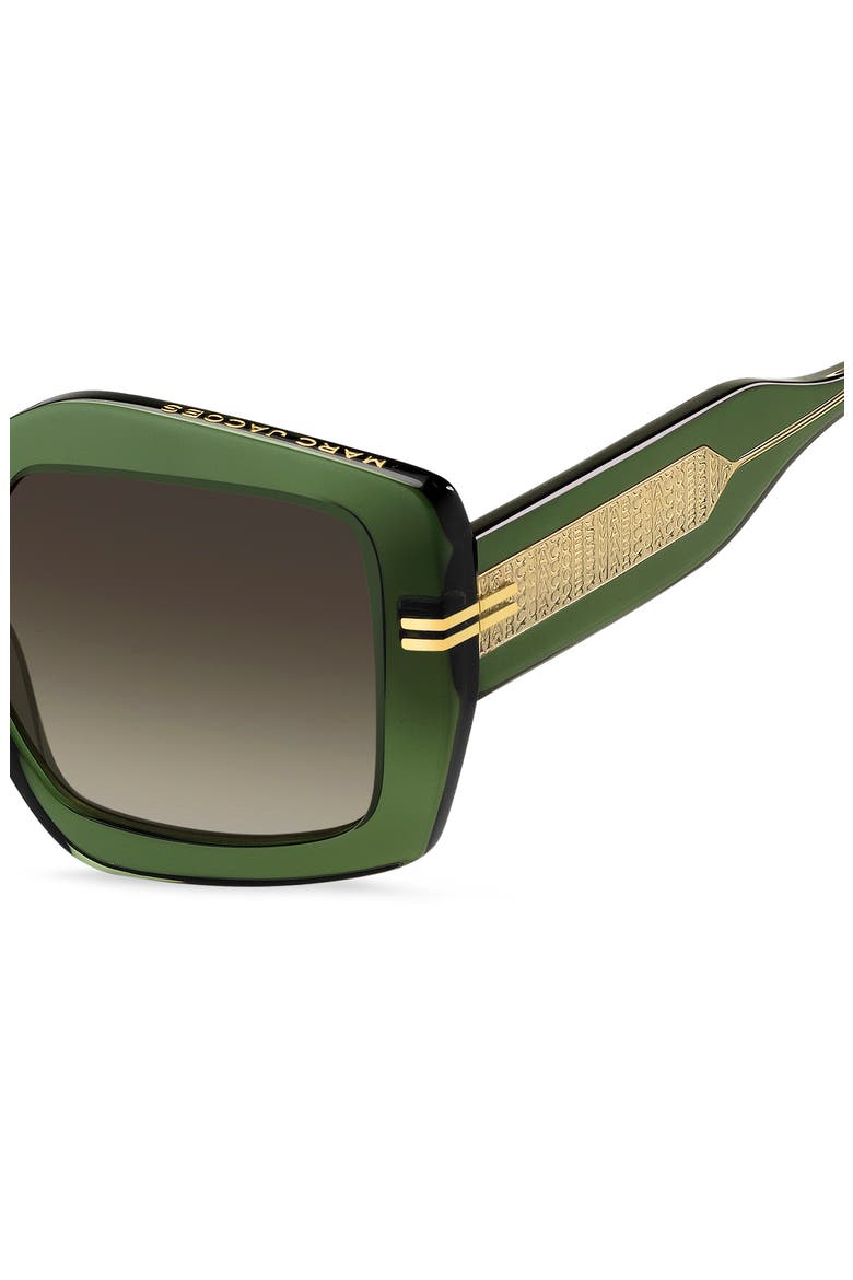MJ 1109/S 53mm Gradient Square Sunglasses, Alternate, color, GREEN