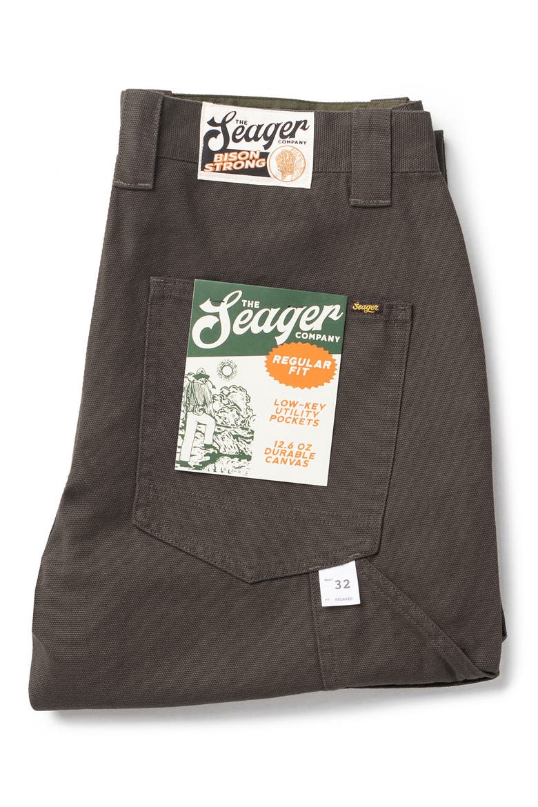 Bison Cotton Canvas Carpenter Pants, Alternate, color, DARKWOOD