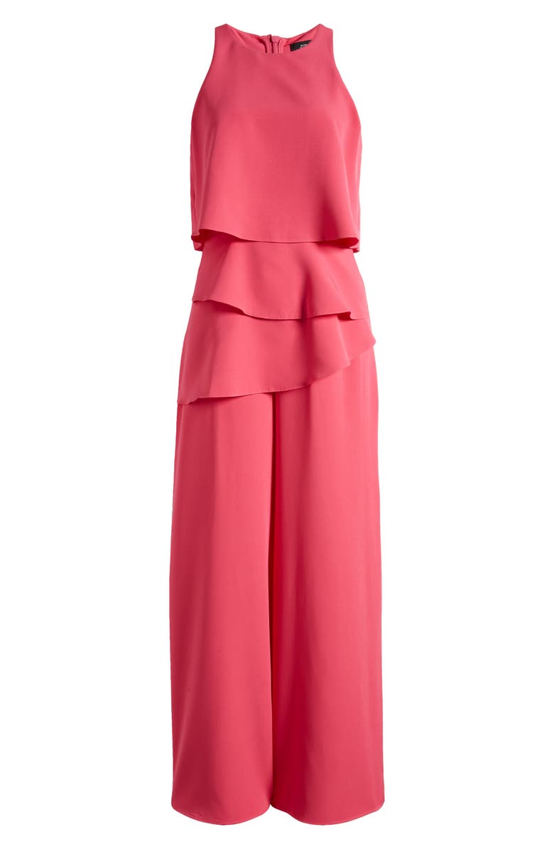 River Island Layered Halter Neck Jumpsuit, Alternate, color, 