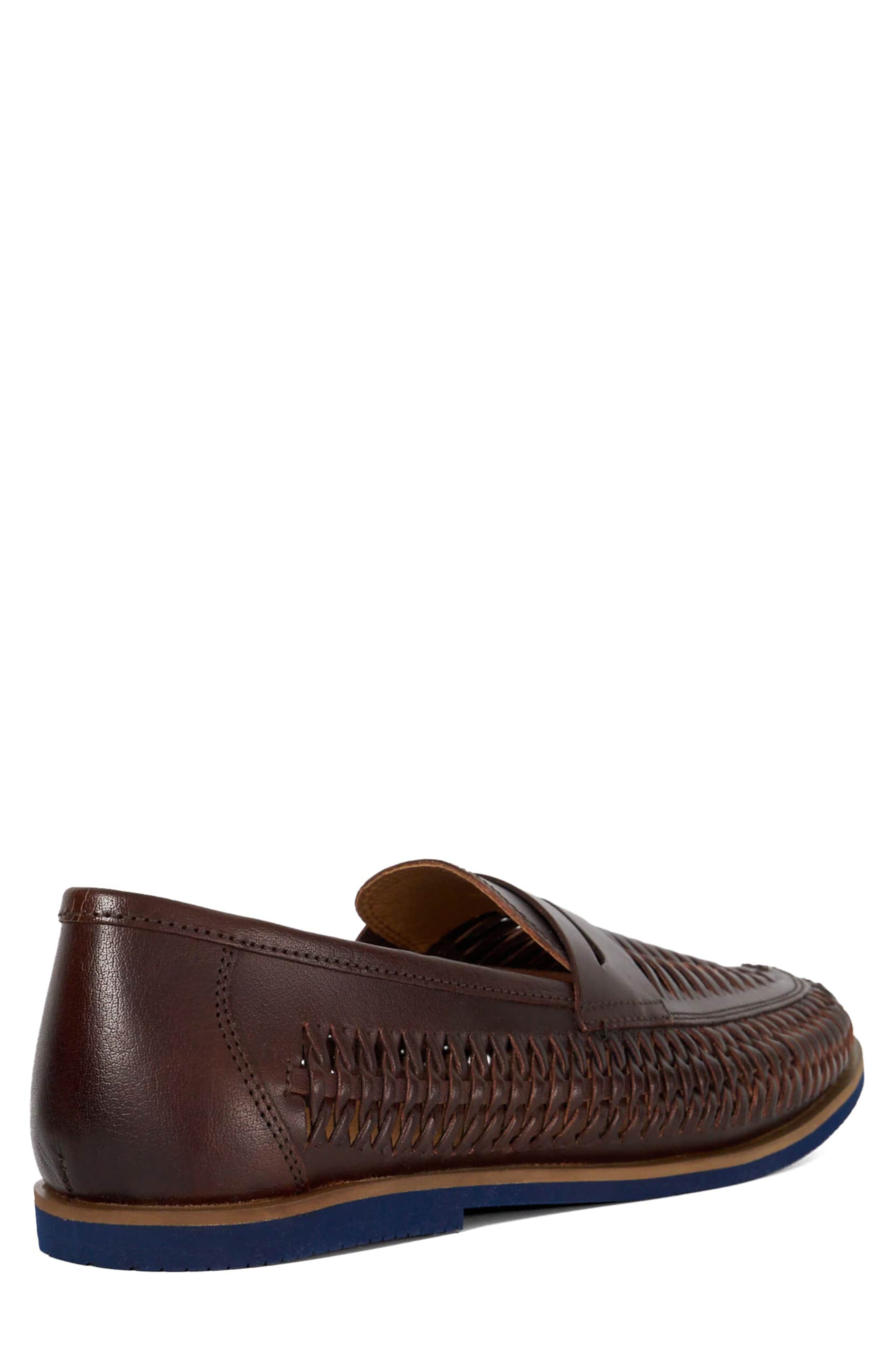 Dune London Bresley Penny Loafer, Alternate, color, Brown-Leather