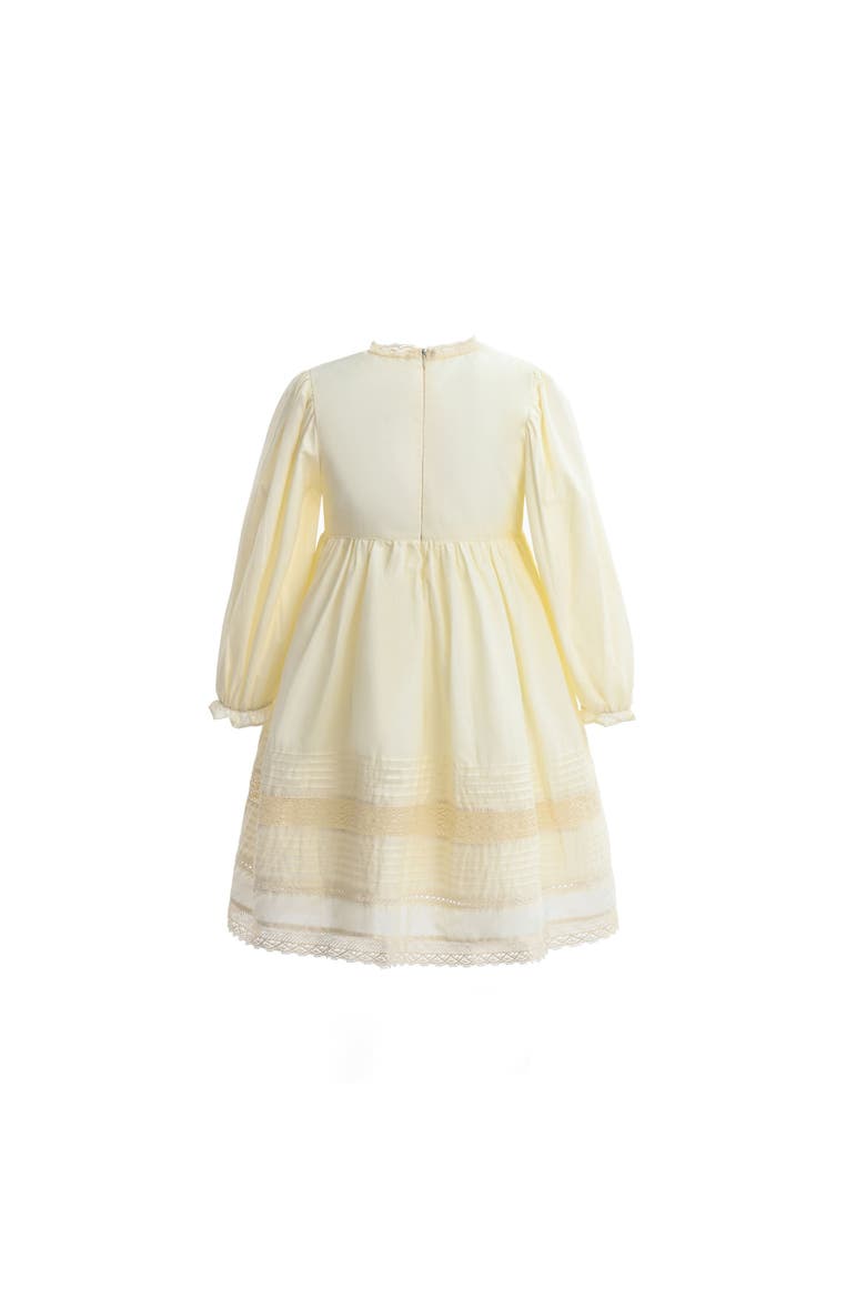 Pintuck & Lace Dress, Alternate, color, White