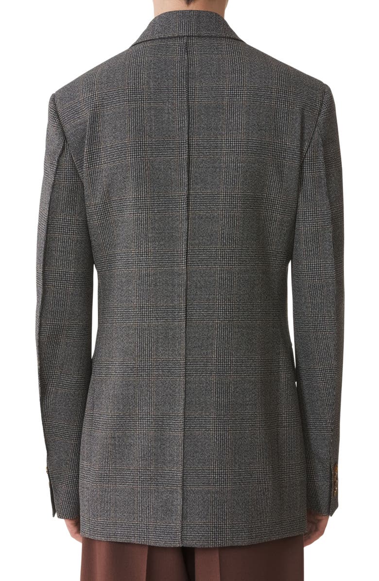 Lanvin Prince Of Wales Wool Jacket, Alternate, color, 