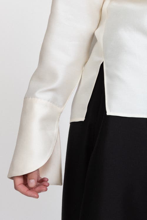 Alas Silk-wool Blend Fitted Shirt In White