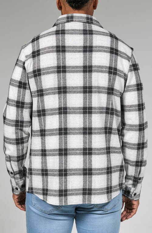 7 Diamonds Generation Plaid Stretch Flannel Button-up Shirt In Black