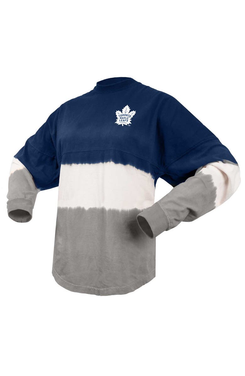SPIRIT JERSEY Women's Fanatics Branded Blue/Gray Toronto Maple Leafs Ombre Long Sleeve T-Shirt, Alternate, color, 