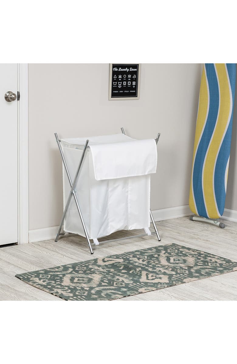 HONEY-CAN-DO Folding Triple Compartment Laundry Sorter, Alternate, color,