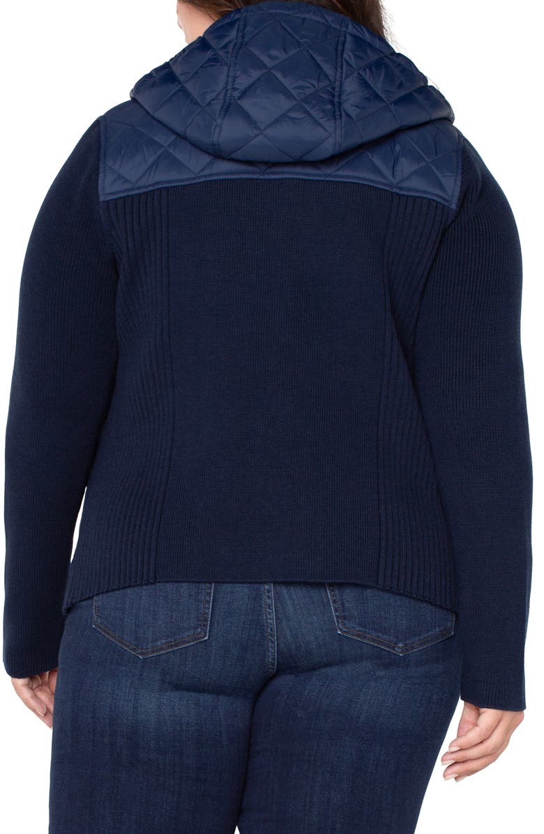 Liverpool Los Angeles Quilted Front Hooded Jacket, Alternate, color, 