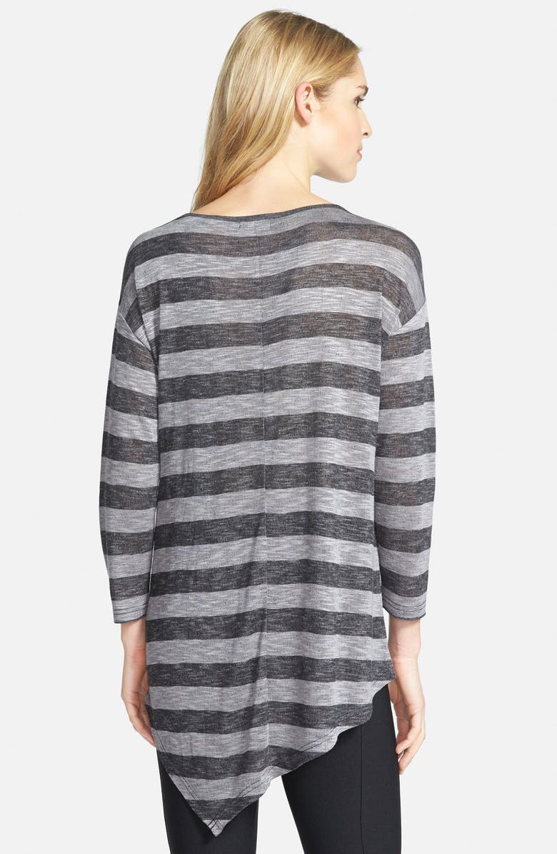 Caslon<sup>®</sup> Asymmetrical Three Quarter Sleeve Tee, Alternate, color, 