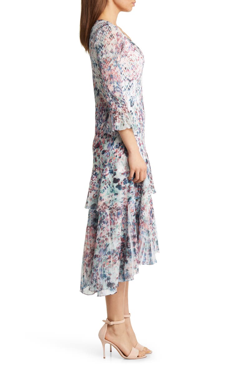 Charmeuse & Chiffon High-Low Dress, Alternate, color, MINT HYBRID