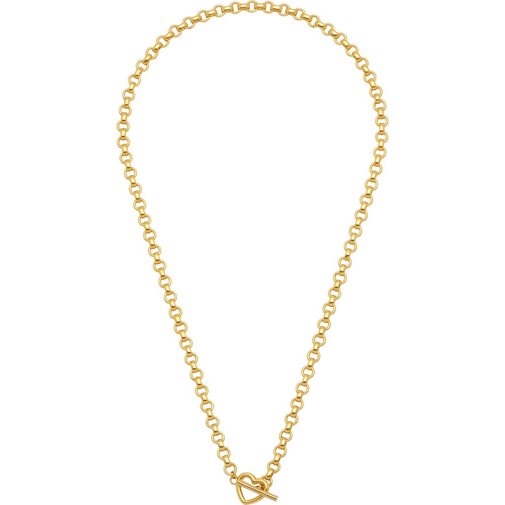 Estella Bartlett Heart T-bar Chain Necklace In Gold