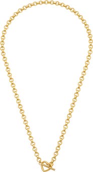 Estella Bartlett Heart T-Bar Chain Necklace