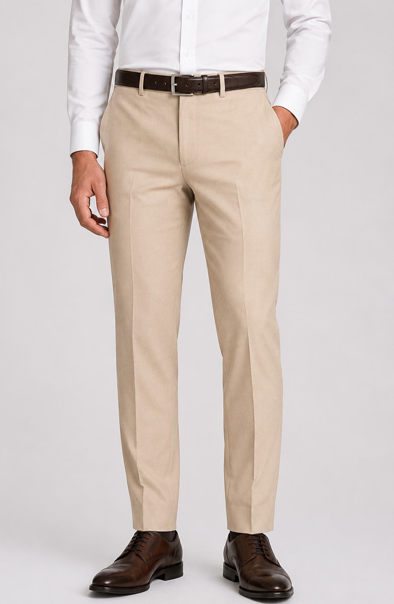 Enzo Slim Fit Wool Trousers