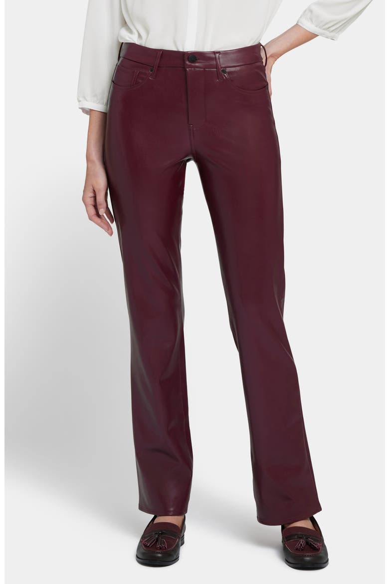 Marilyn Straight Leg Faux Leather Pants, Main, color, TAVERN