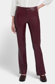 NYDJ Marilyn Straight Leg Faux Leather Pants