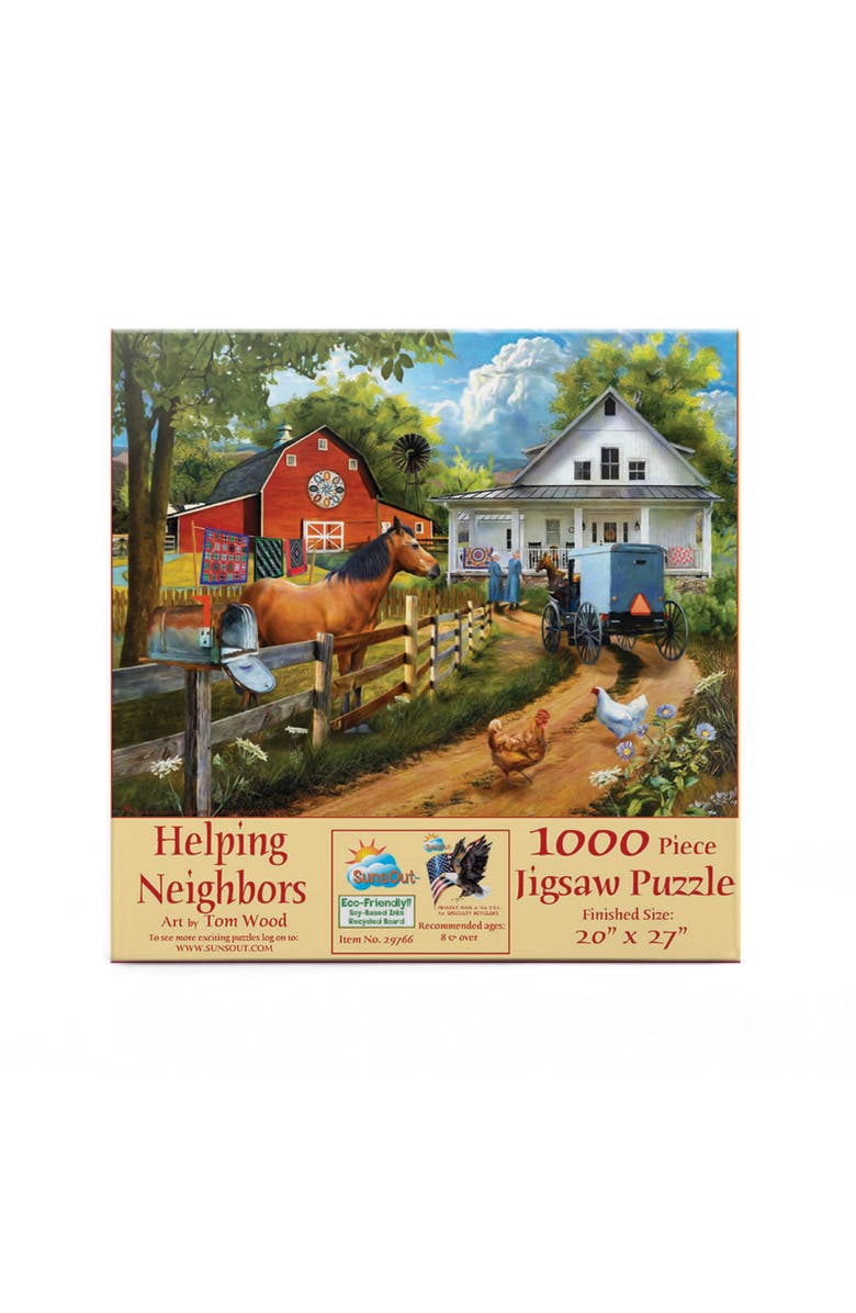 Sunsout Helping Neighbors 1000 piece Jigsaw Puzzle for Adults, Alternate, color, Multicolor