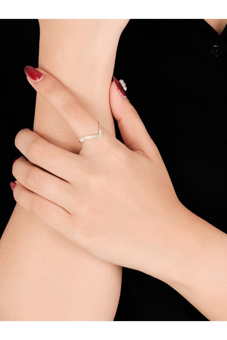Chevron Ring in 14K Gold, 9mm, Alternate, color, Yellow Gold
