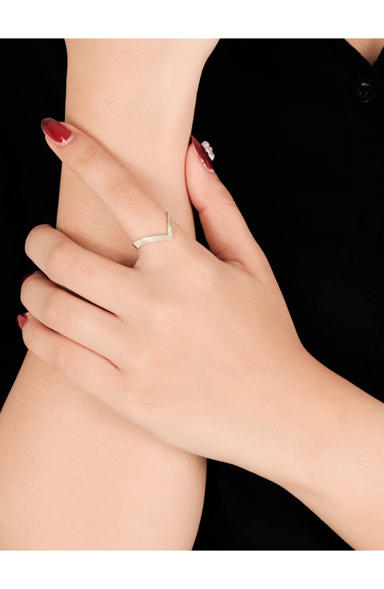 DEVATA Crown Wishbone Ring in 14K Gold, Alternate, color, Yellow Gold