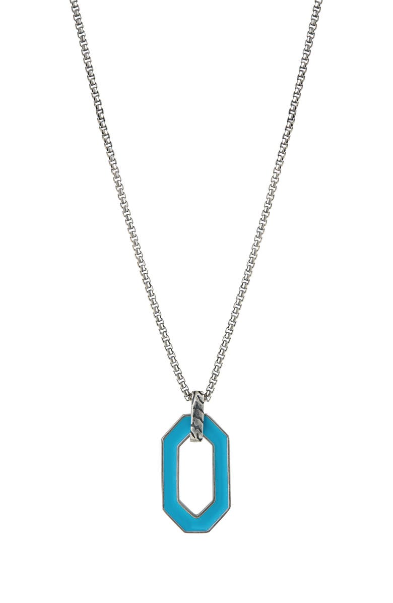 Degs & Sal Men's Ovale Pendant Necklace, Main, color, Turquoise