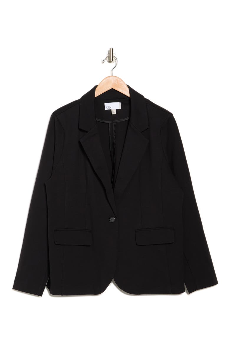 Essential Ponte Blazer, Alternate, color, BLACK