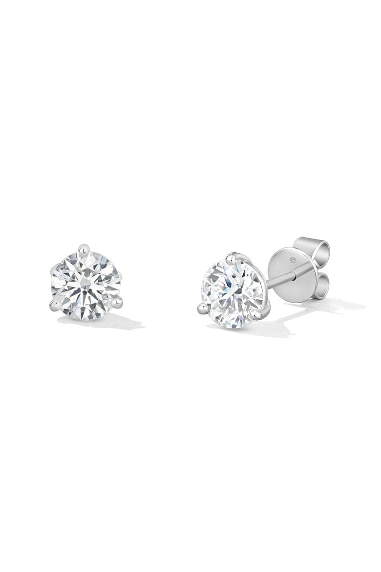 Diamond Stud Earrings, Main, color, 18K WHITE GOLD