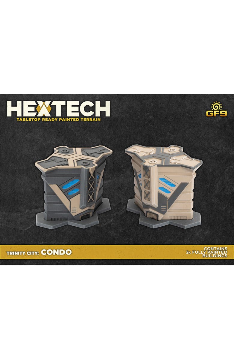 GF9 Hextech Trinity City Painted Condo Buildings, 2 Pieces, Alternate, color, Multicolored