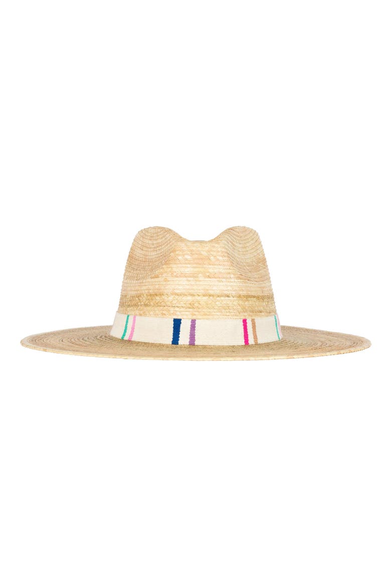 Irma Palm Straw Sun Hat, Main, color, BEIGE MULTI
