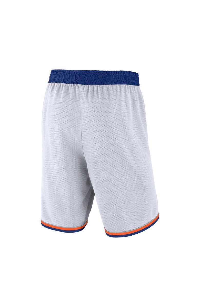 Nike Men's Nike White New York Knicks Association Edition Swingman Shorts, Alternate, color,