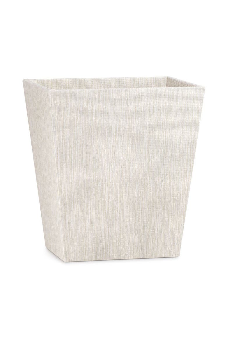 Reed Linen Waste Basket, Main, color, IVORY